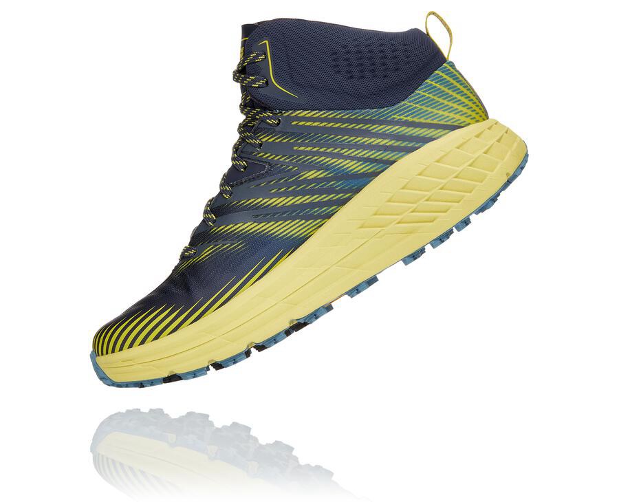 Tenis Hoka One One Trail Hombre Azul Marino - Speedgoat Mid Gore-Tex 2 - BDEA19806